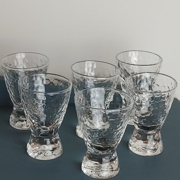 Set of 6 Epicure Collections Shot Glasses Dimpled Glass Pattern Elegant Glass - Picture 6 of 7